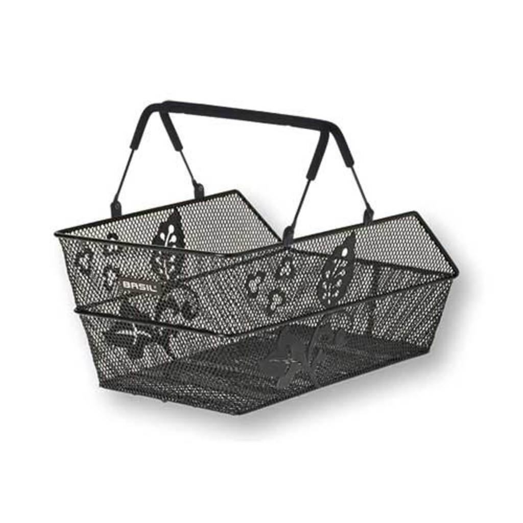 Mand Basil Cento Flower Multi - Achterop Afneembaar Staal Zwart Mand Basil Cento Flower Multi - Achterop Afneembaar Staal Zwart